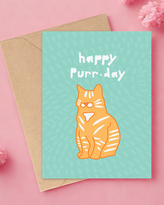 HAPPY PURR-DAY Greeting Card