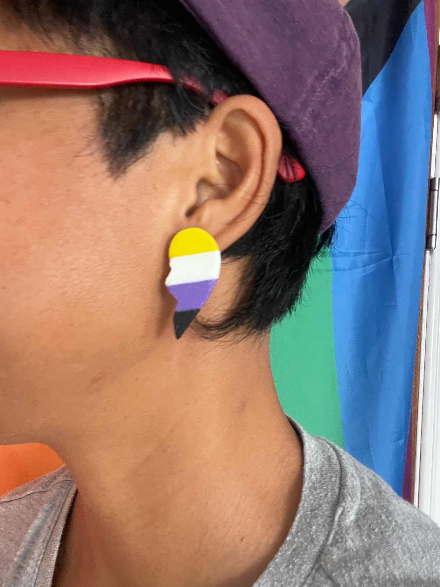 BFF Non-Binary 3D Stud Earrings