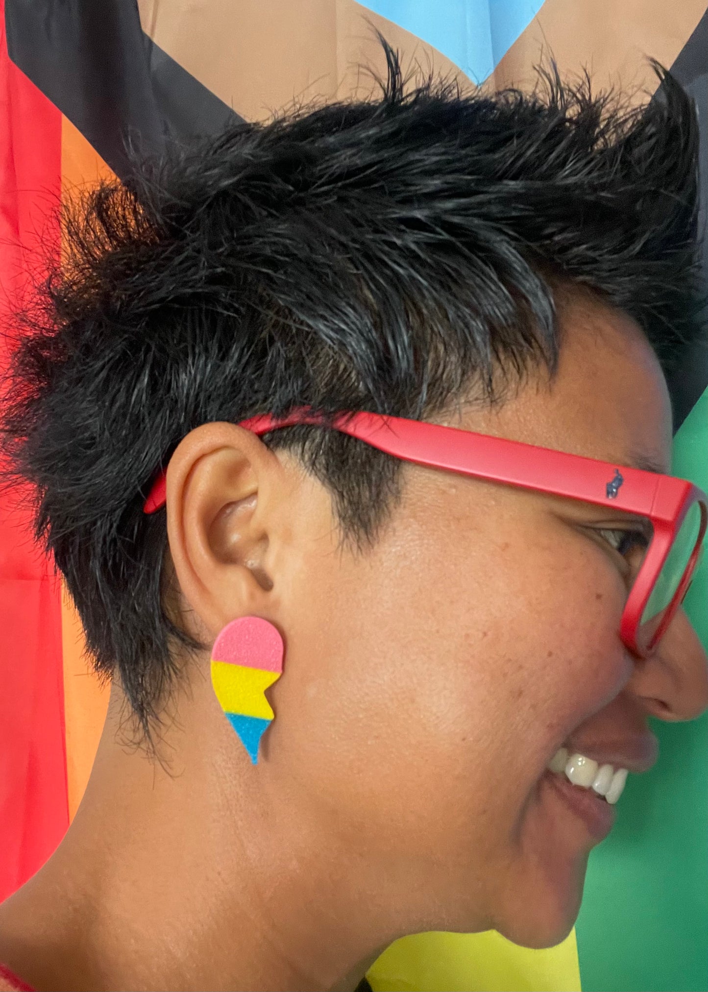 BFF PANSEXUAL 3D STUD EARRINGS