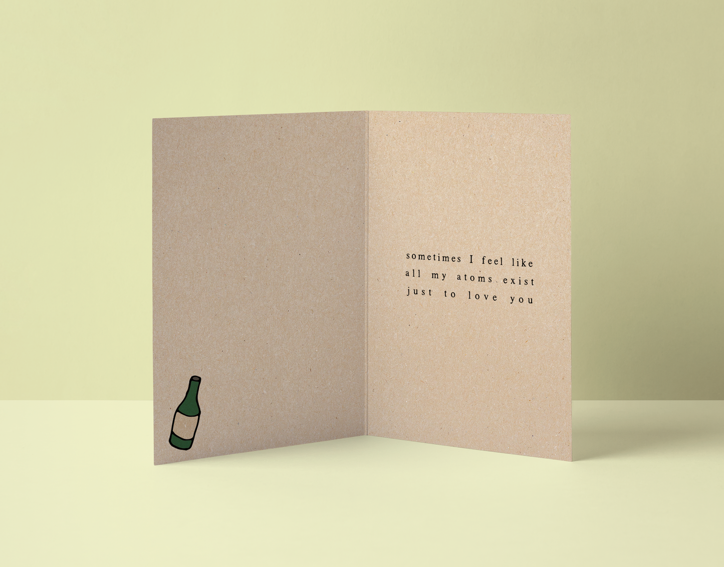 YOU'RE WINE IN A MILLION Kraft Greeting Card inside features a poem written by LGBTQ author Courtney Peppernell.