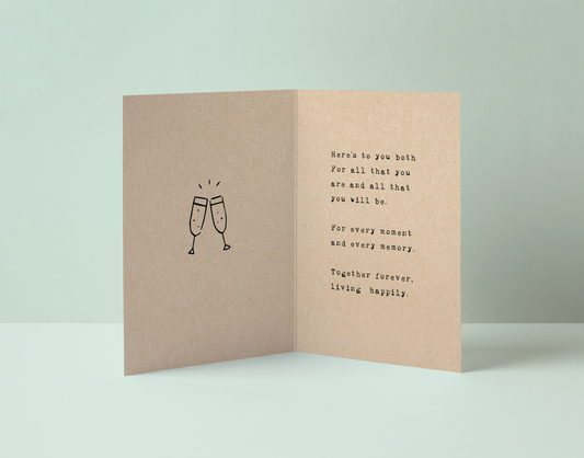 LGBTQ+ POETRY ENGAGEMENT CONGRATS Inside Greeting Card