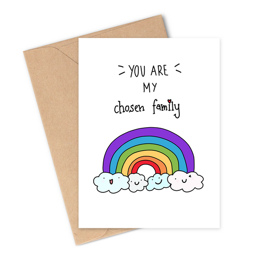 You Are My Chosen Family Greeting Card with envelope