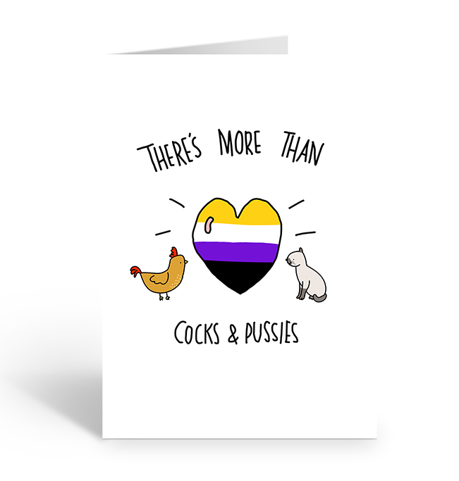 NON-BINARY LOVE Greeting Card