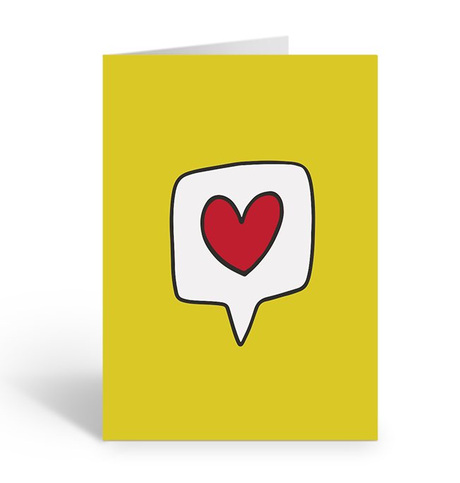 Speech Bubble Love Greeting Card