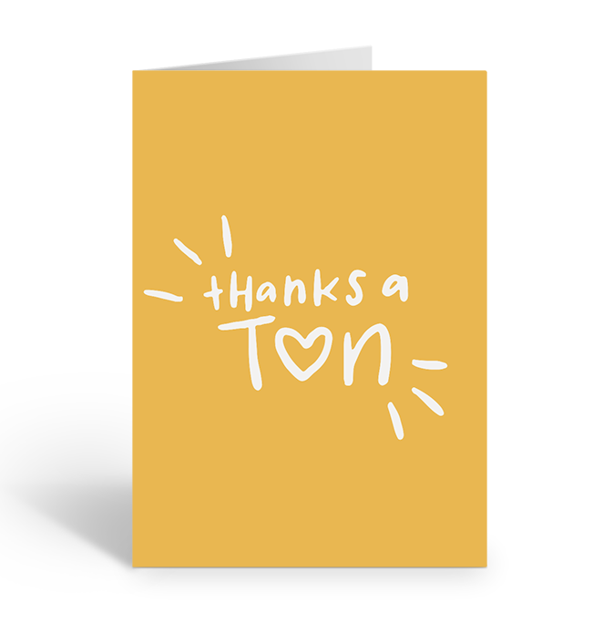 Thanks a ton greeting card