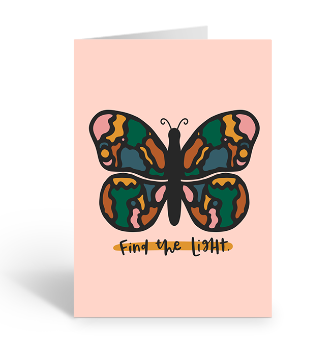 FIND THE LIGHT BUTTERFLY Greeting Card