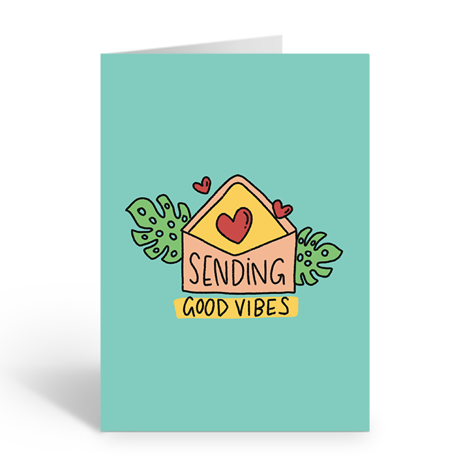 Sending Good Vibes Greeting Card