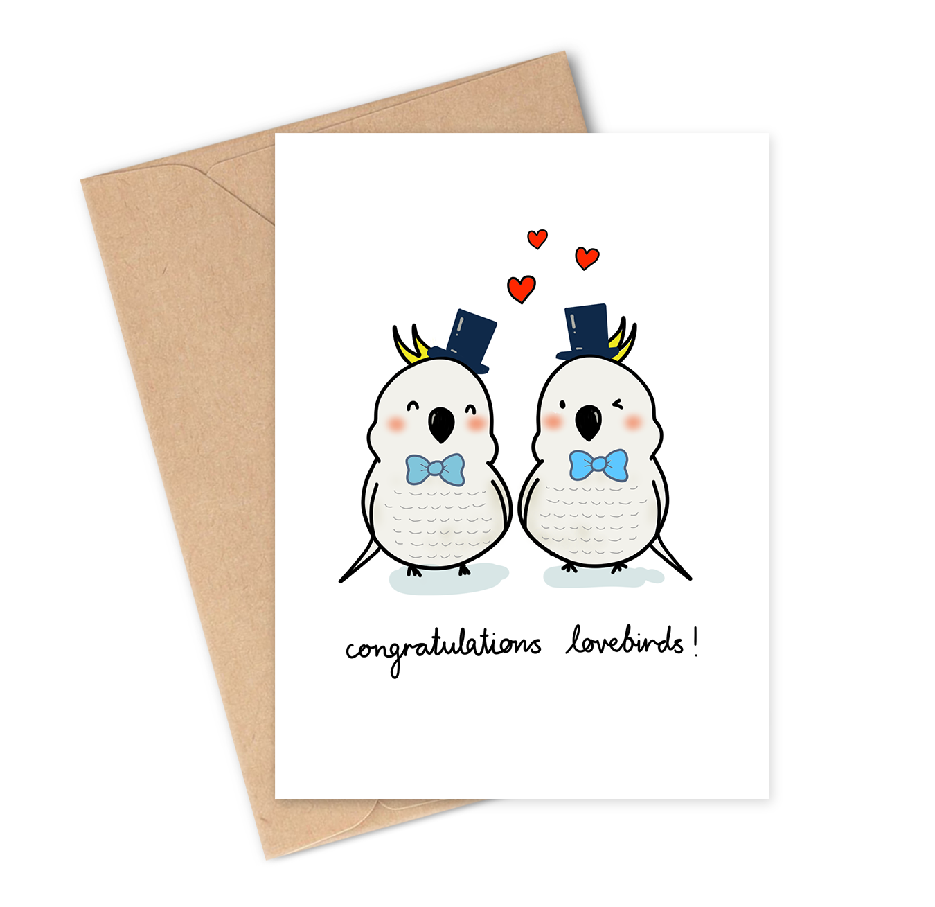 Congratulations Lovebirds Greeting Card