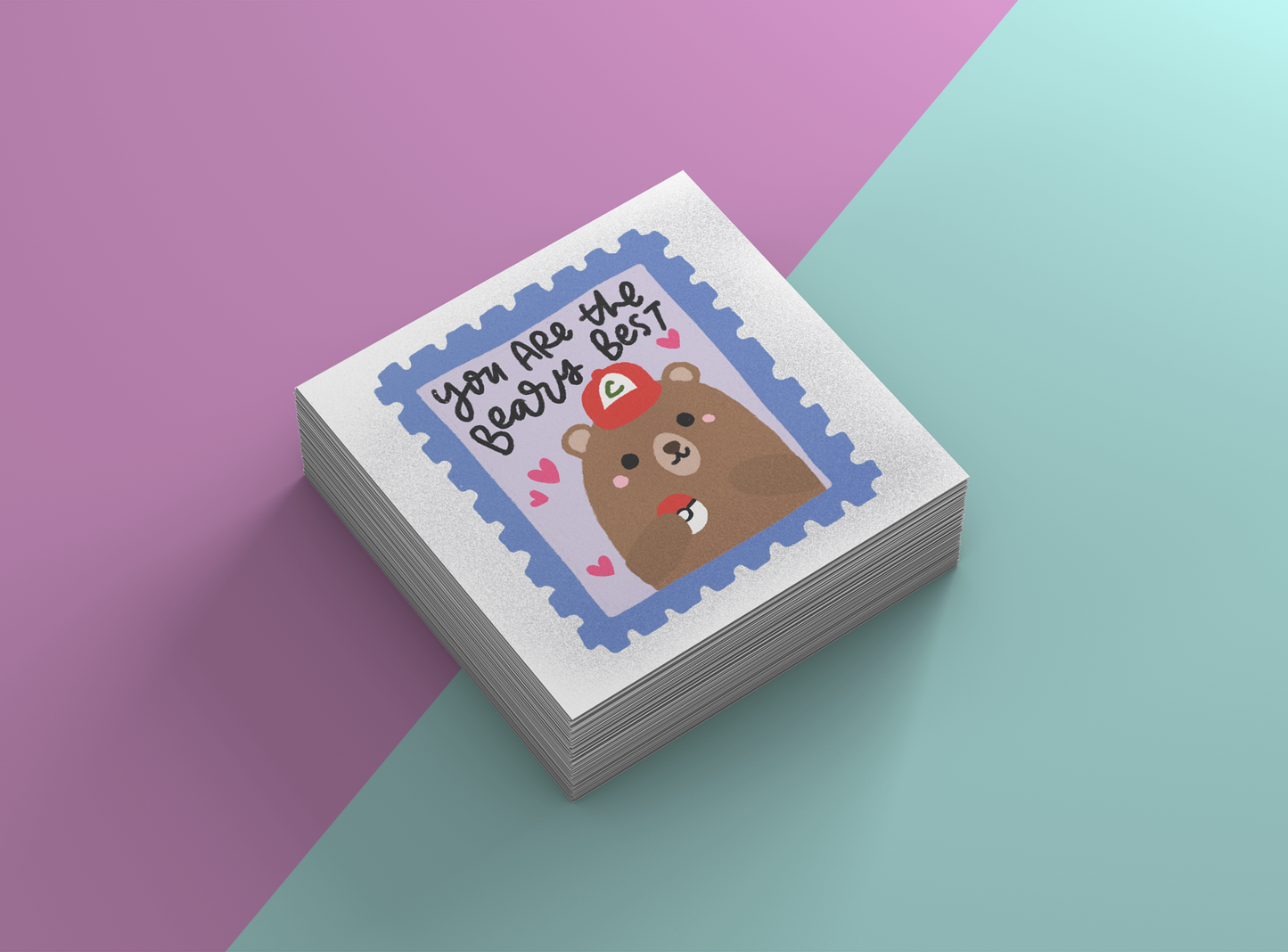 YOU ARE THE BEARY BEST Square Greeting Card