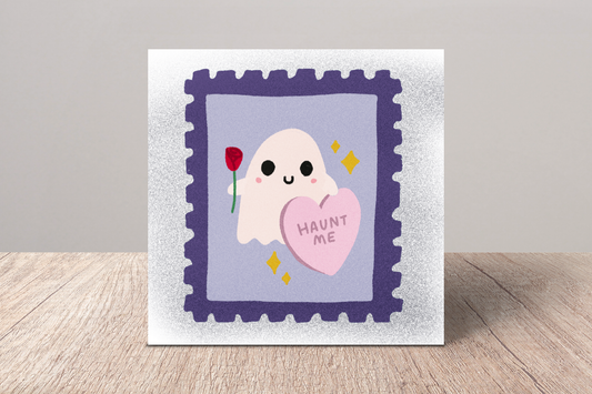 HAUNT ME Square Greeting Card