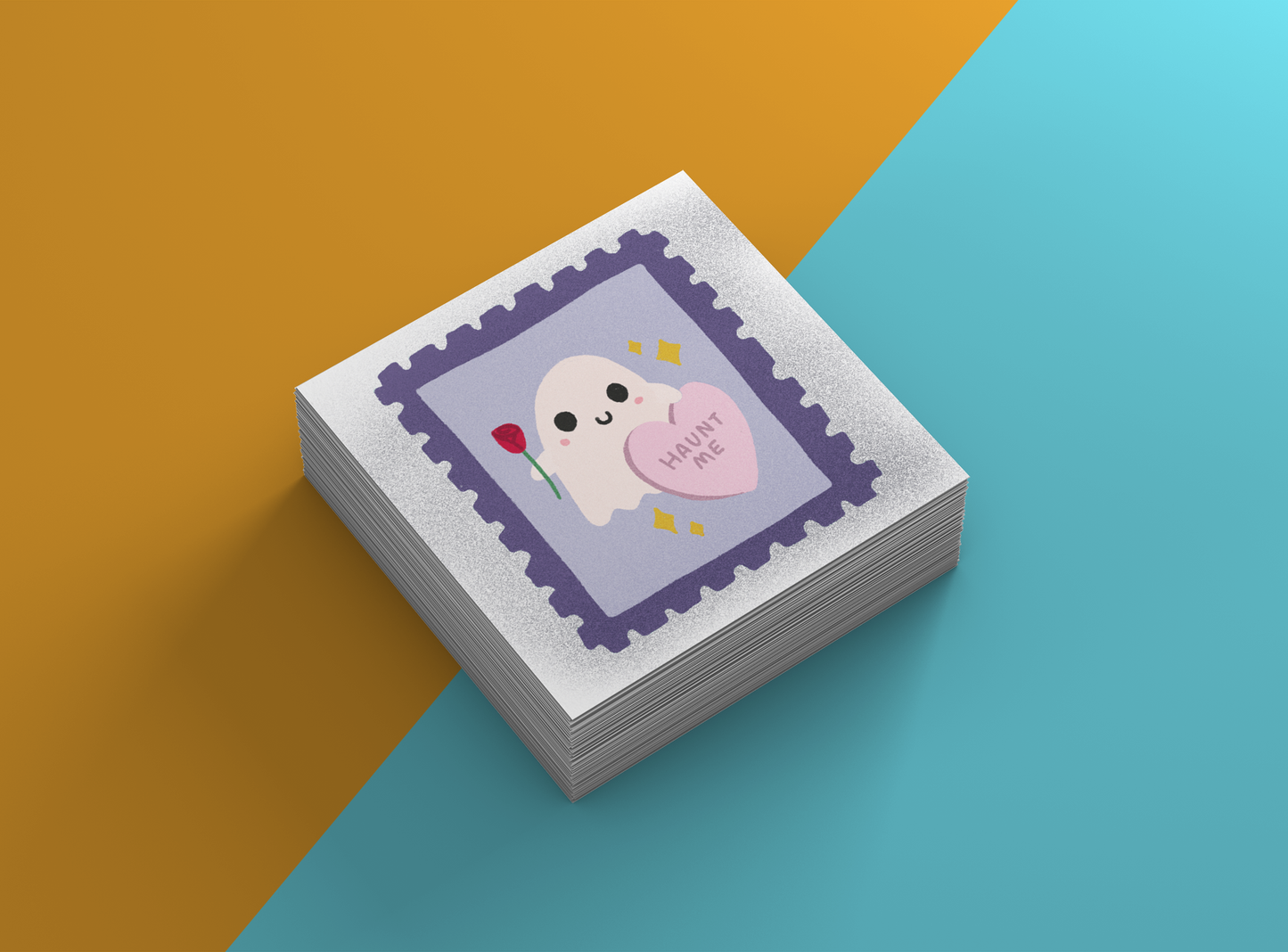 HAUNT ME Square Greeting Card