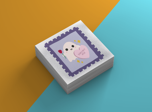 HAUNT ME Square Greeting Card