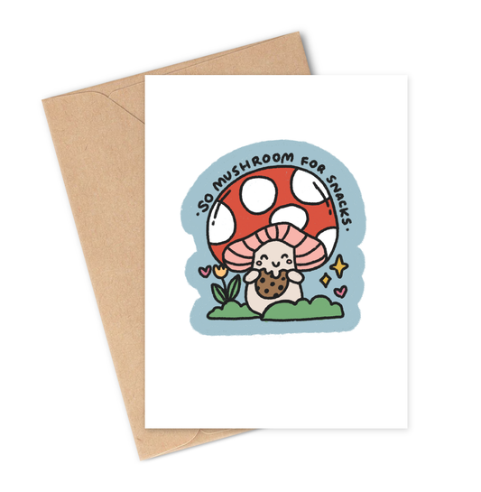 SO MUSHROOM FOR SNACKS Greeting Card with Kraft envelope