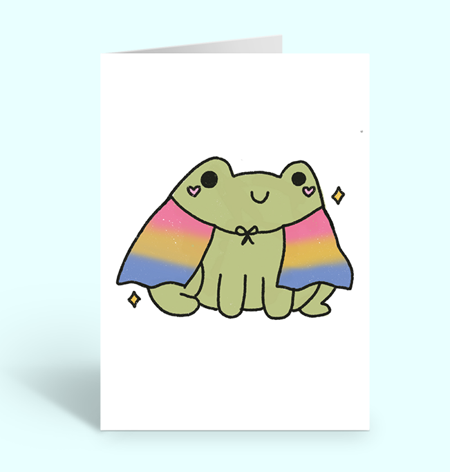 PANSEXUAL PRIDE FROG Greeting Card