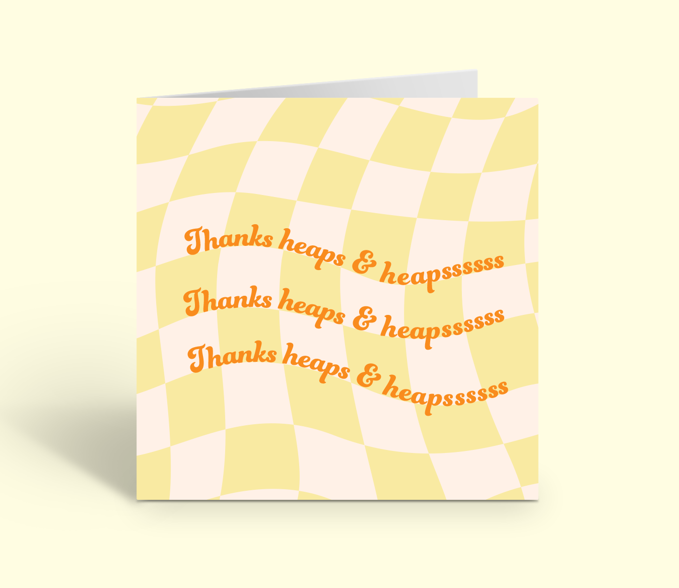 THANKS HEAPS & HEAPSSSSSS Checkered Greeting Card
