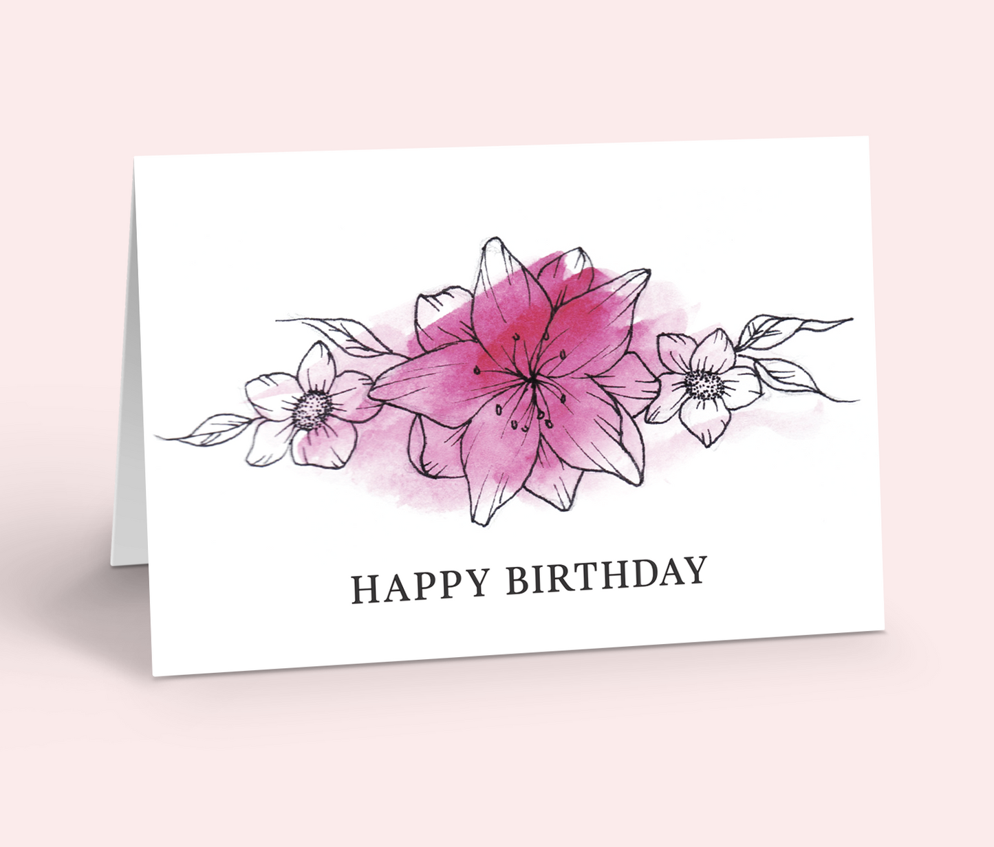 HAPPY BIRTHDAY FLORAL Greeting Card