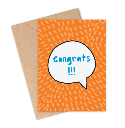 CONGRATS QUOTE BUBBLE Greeting Card