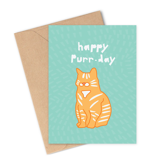 HAPPY PURR-DAY Greeting Card
