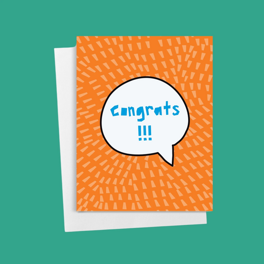CONGRATS QUOTE BUBBLE Greeting Card
