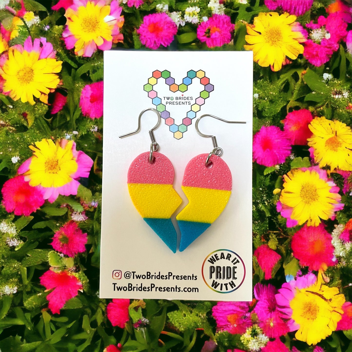 Pansexual BFF Pride Drop Earrings