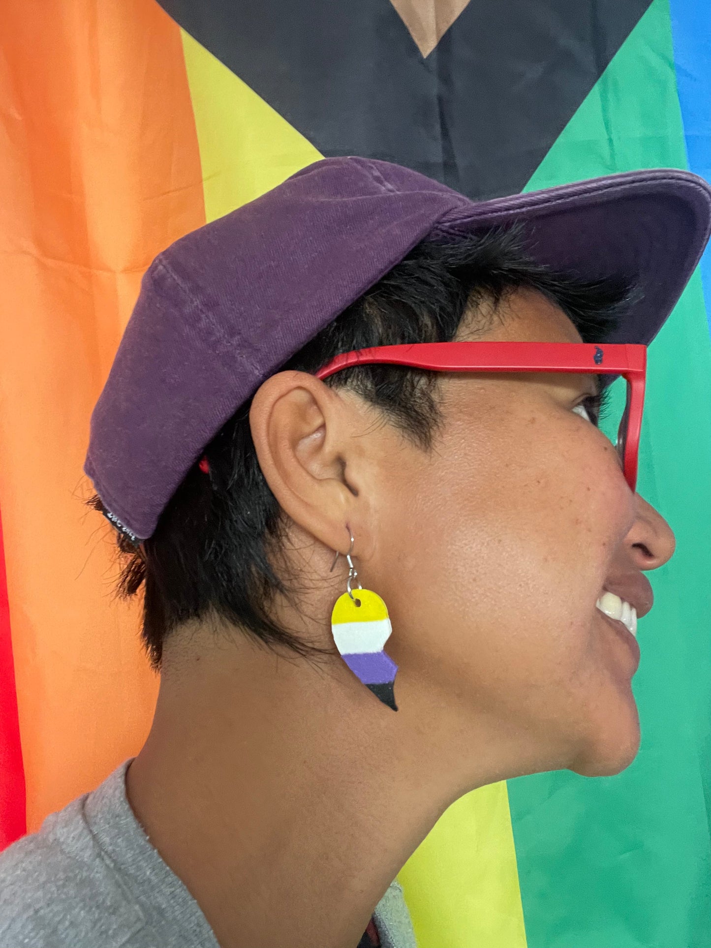 BFF Non-Binary 3D Drop Earrings