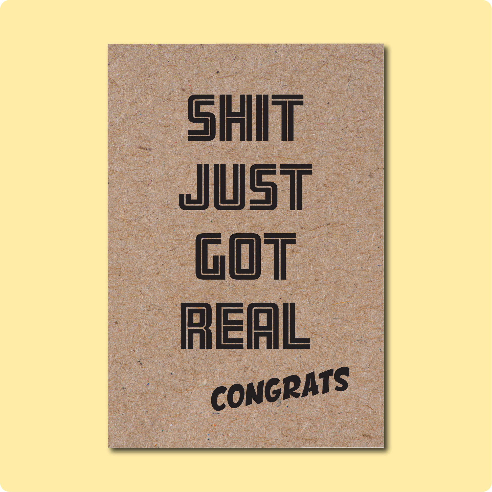 Shit Just Got Real Congratulations Greeting Card for Wedding Engagement Gay LGBT