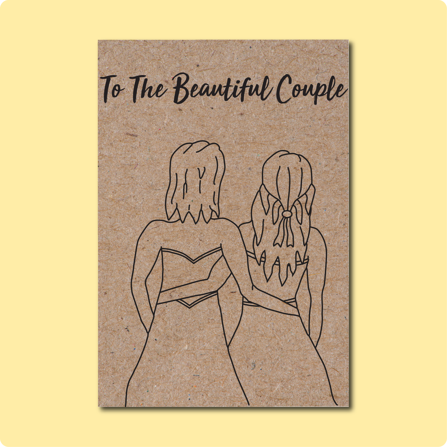 To the Beautiful LGBTQ Couple Wedding Greeting Card