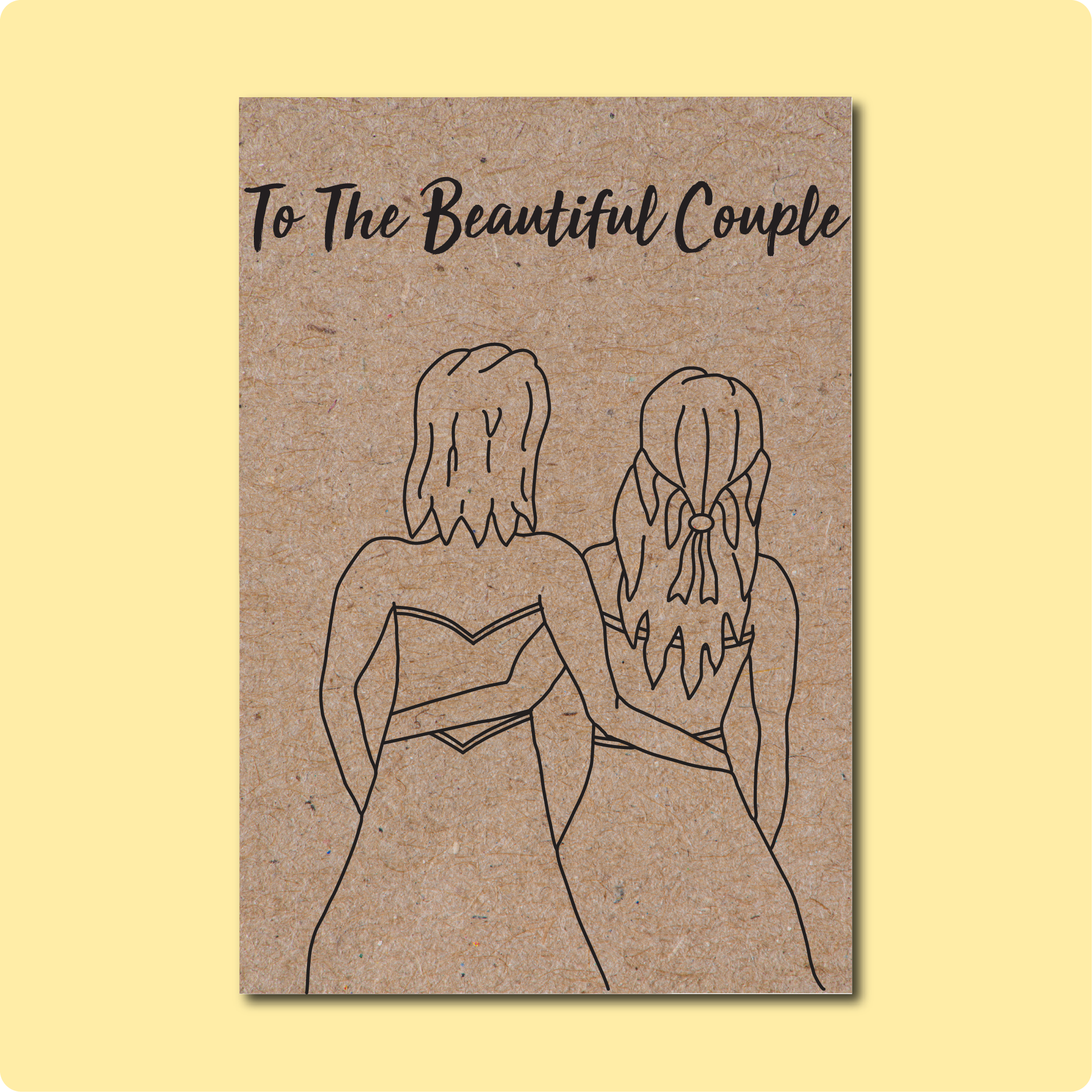 To the Beautiful LGBTQ Couple Wedding Greeting Card