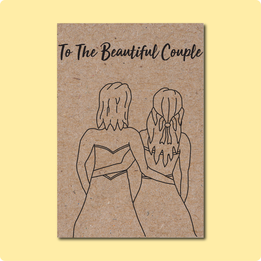 To the Beautiful LGBTQ Couple Wedding Greeting Card