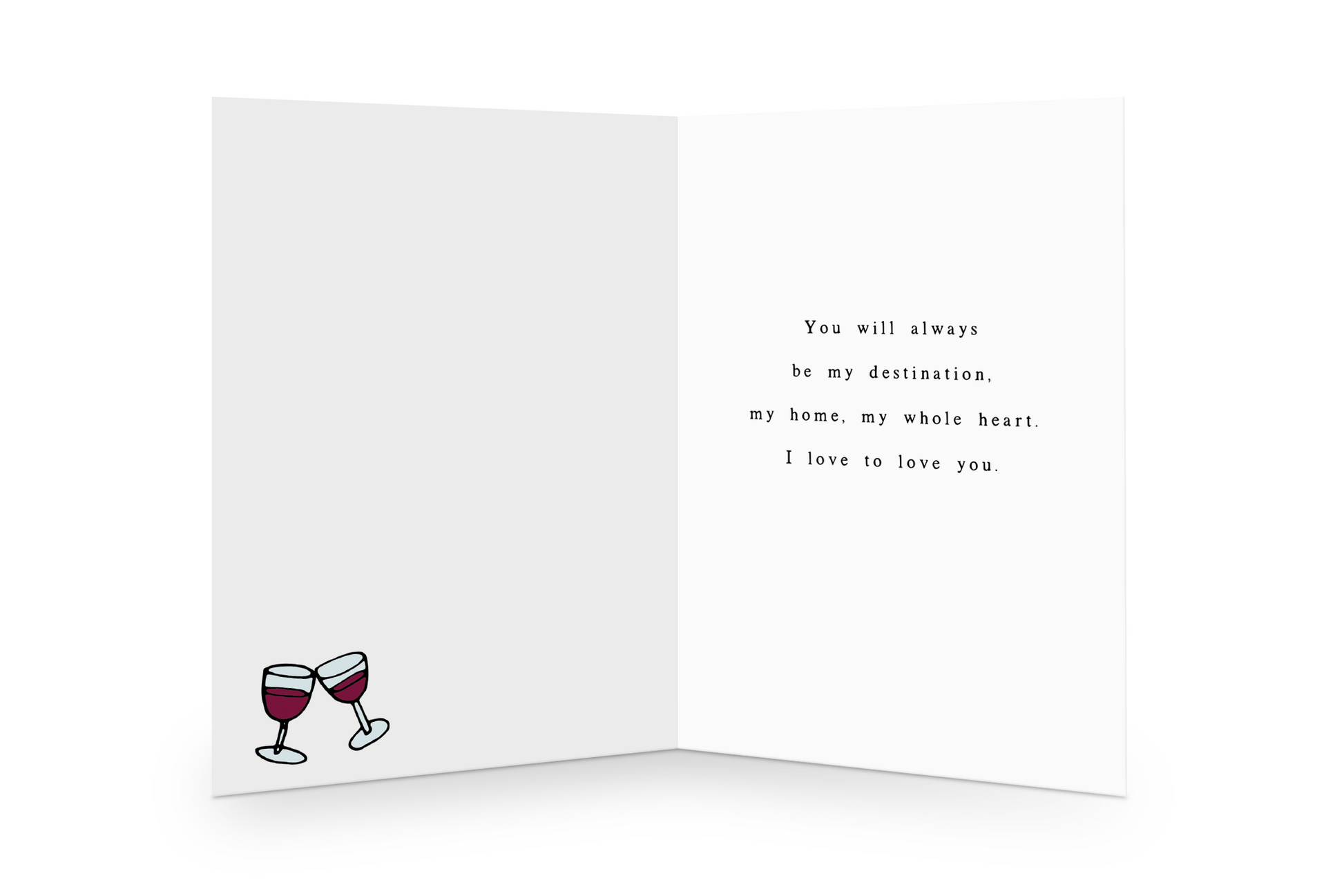 For My Love Poetry Inside Greeting Card