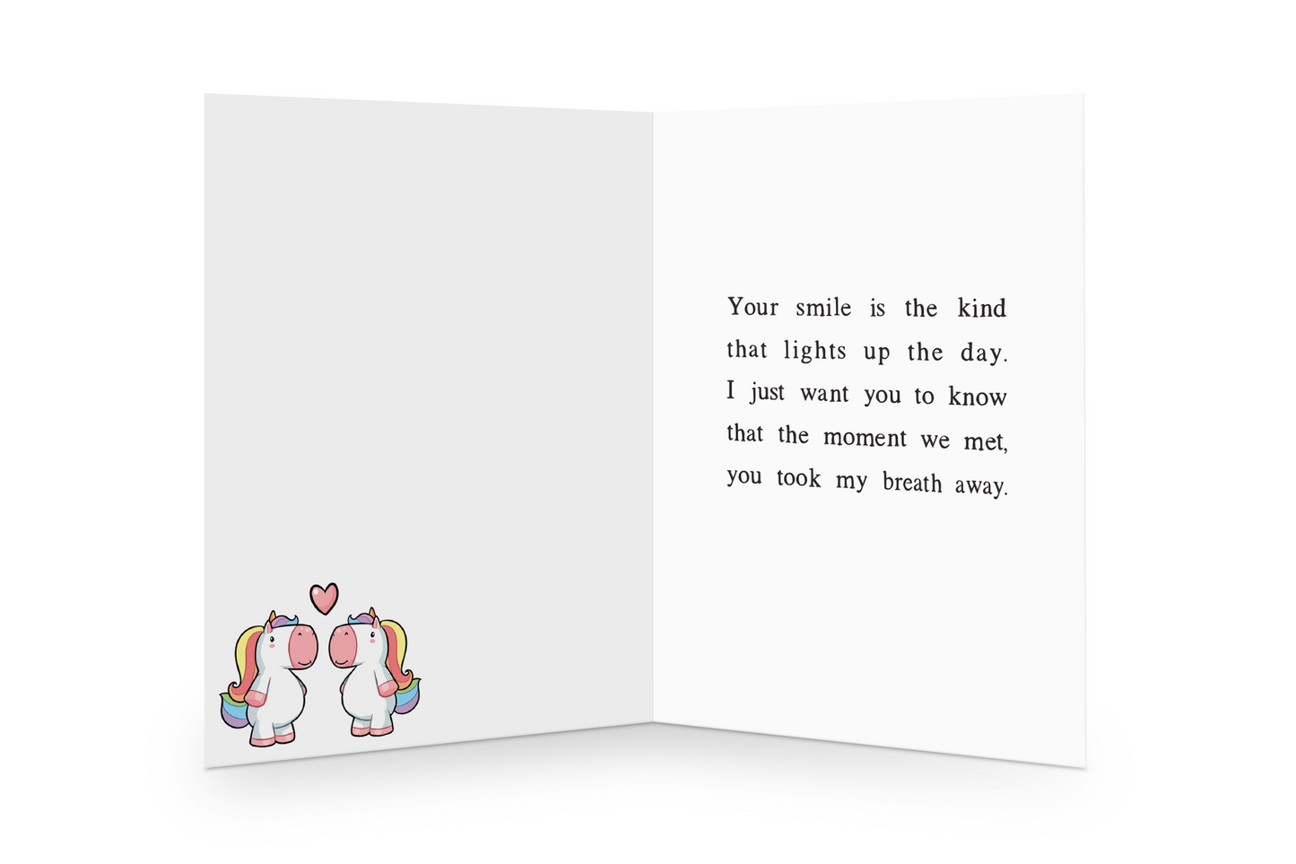 Love poem inside greeting card by Courtney Peppernell