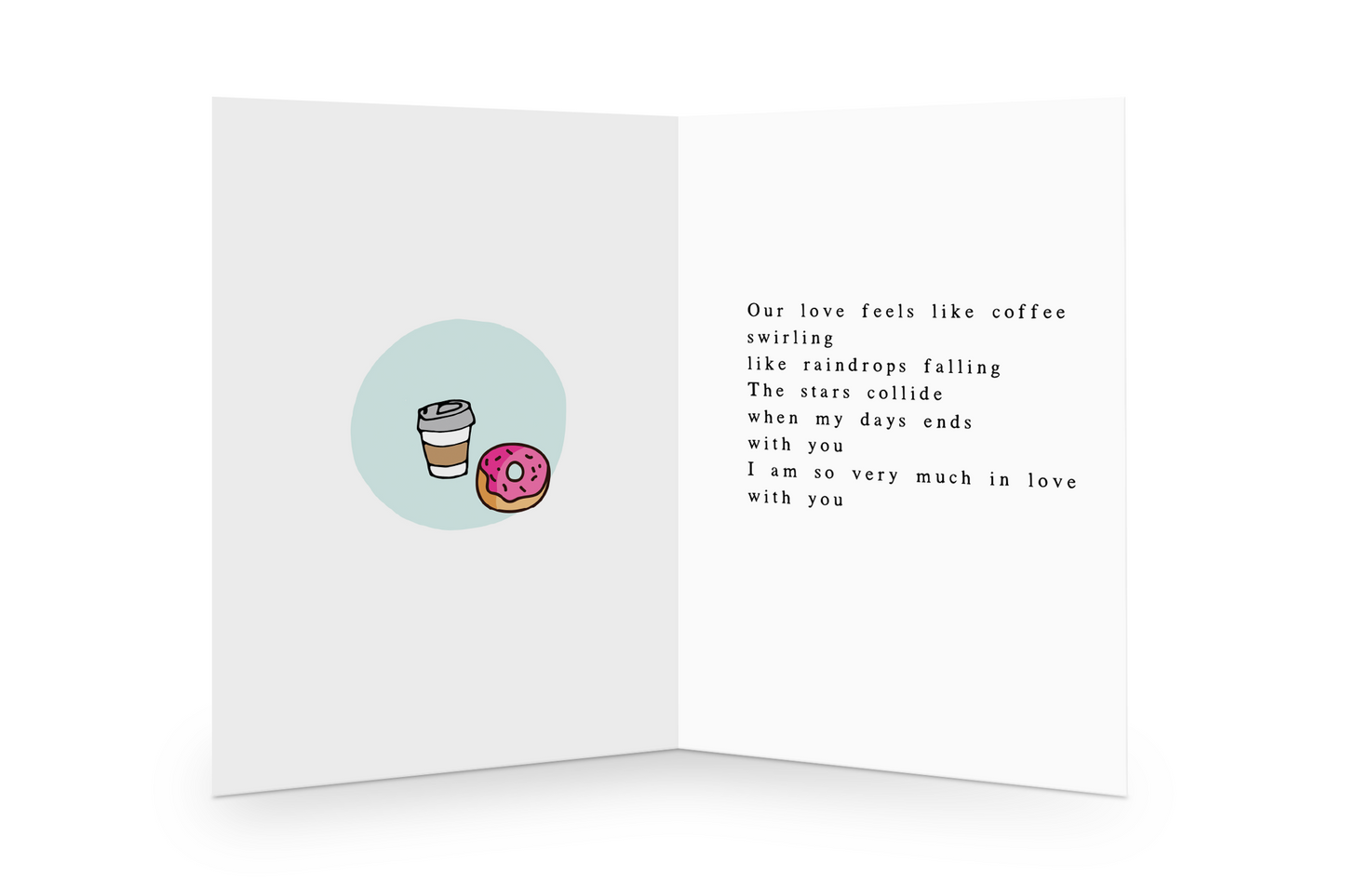 Love poem inside greeting card by Courtney Peppernell