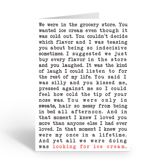 I Love You More Than Ice Cream Poetry Greeting Card by Courtney Peppernell