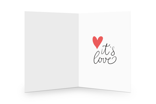it's love inside greeting card