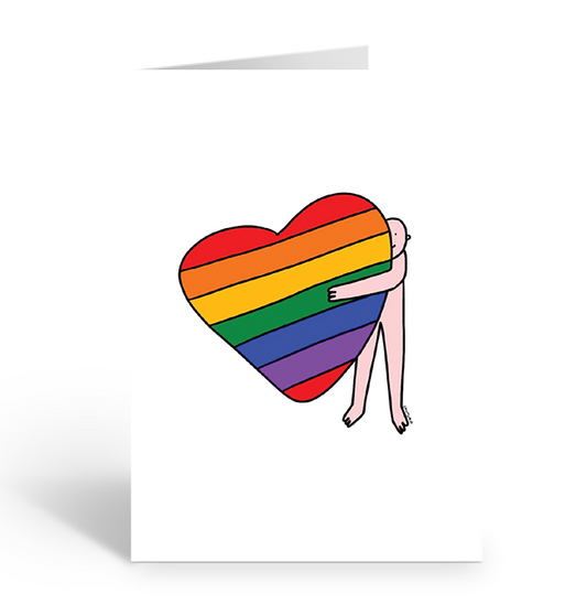 Big Rainbow Hugs Greeting Card