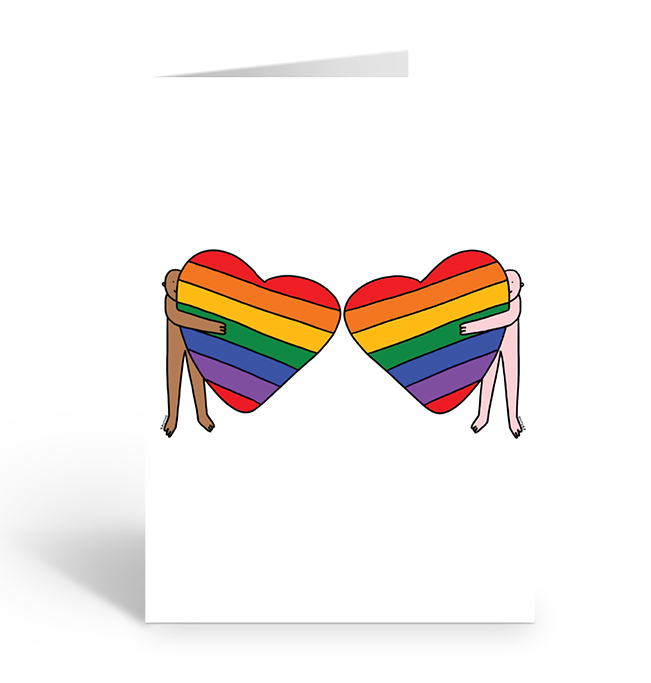 Rainbow Hugs Greeting Card