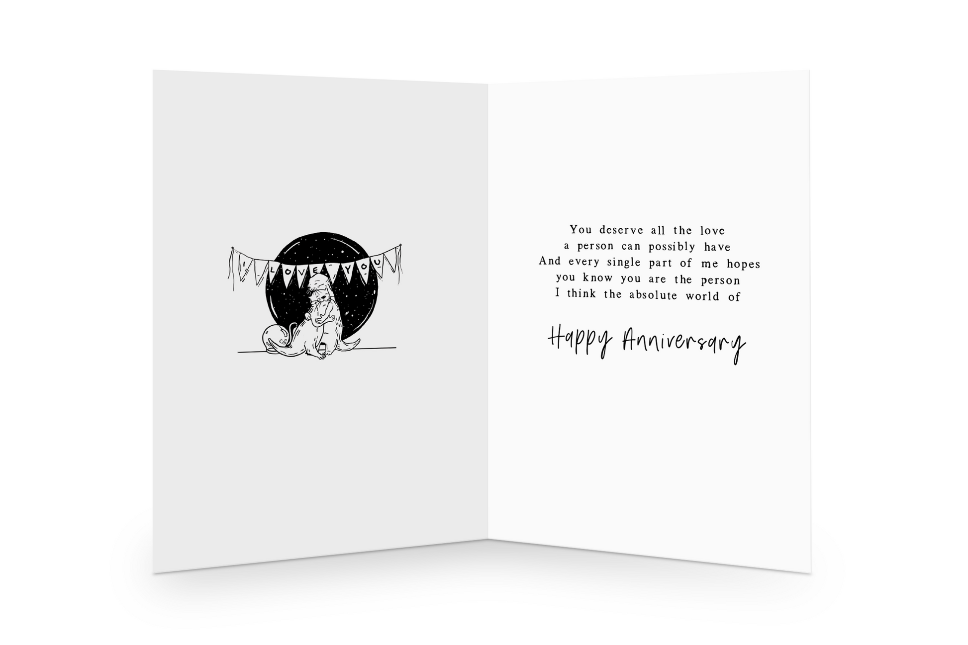 Happy Anniversary Poem inside greeting card