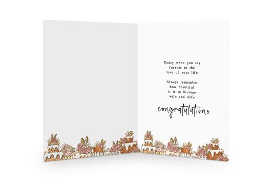 Congratulatory Wedding poem inside greeting card