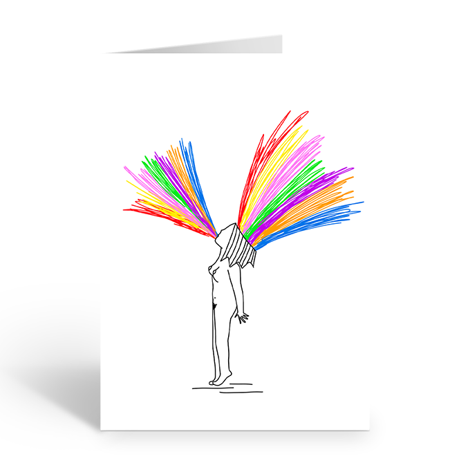 Rainbow explosion greeting card