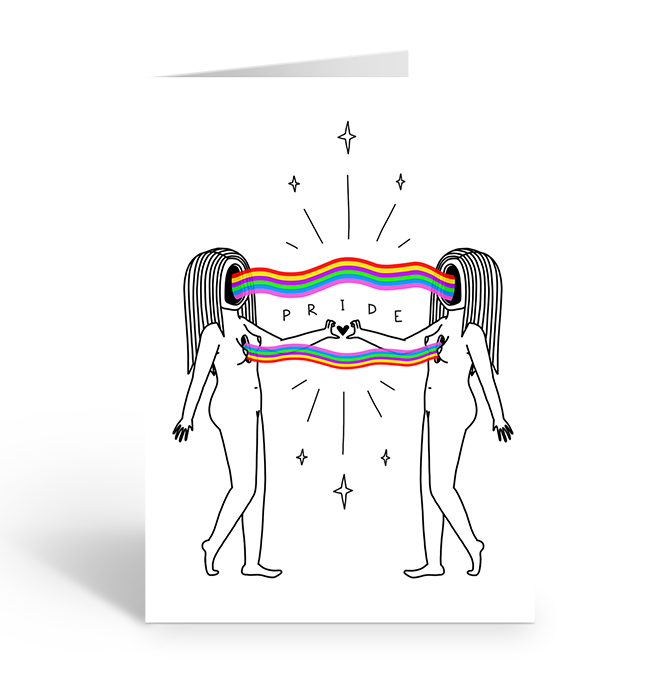 Self Pride Rainbow Vibes Greeting Card