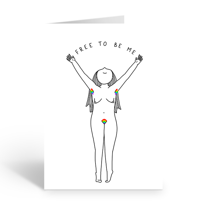 Free to be me greeting card