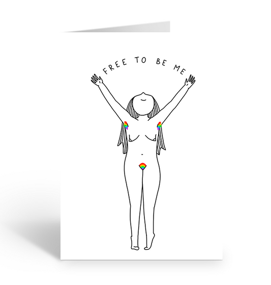 Free to be me greeting card