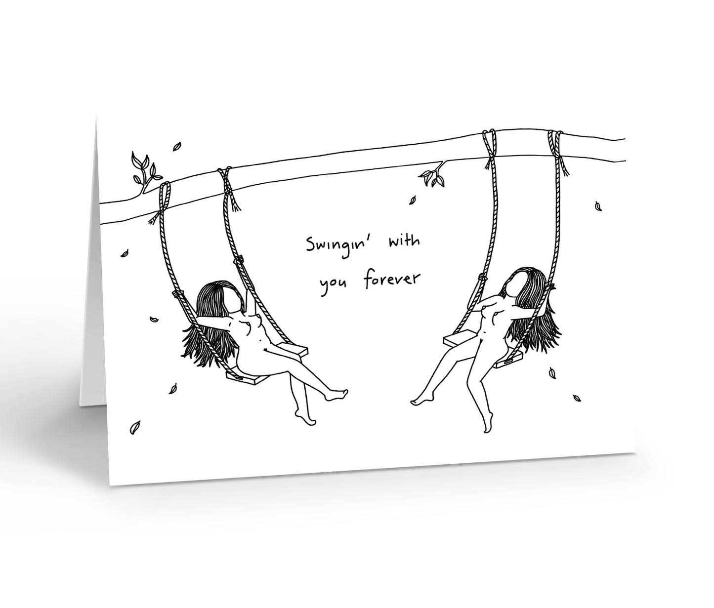 Swingin' with you forever greeting card