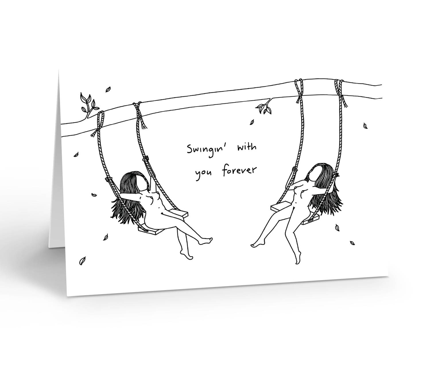 Swingin' with you forever greeting card