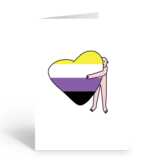 Big Non-Binary Hugs Greeting Card