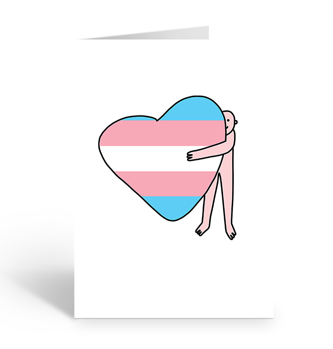 Big Trans Hugs Greeting Card