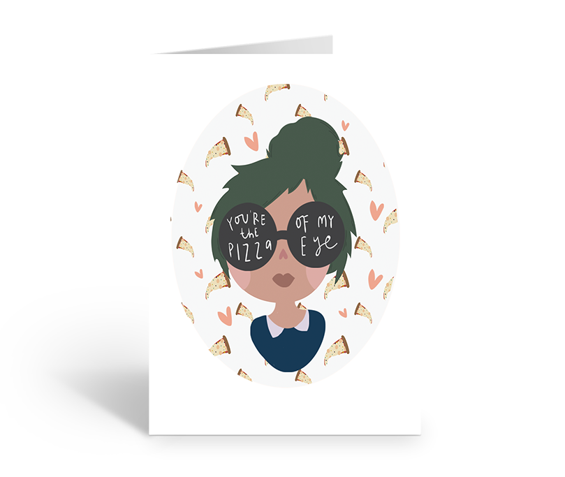 Pizza of my eye greeting card
