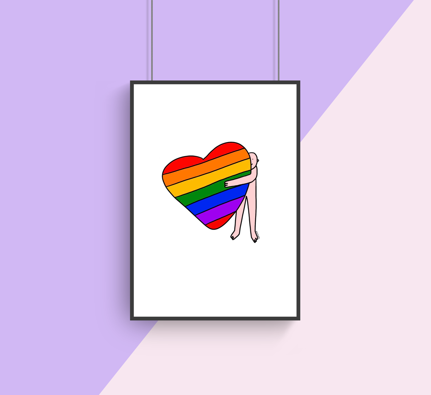 Big Rainbow Hugs Print by Shuturp X TBP Collab