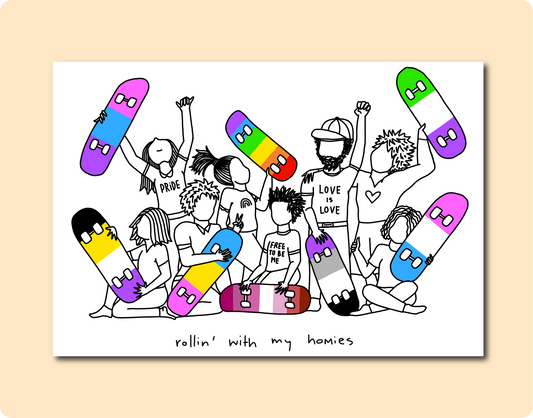 ROLLIN' HOMOS / HOMIES Print