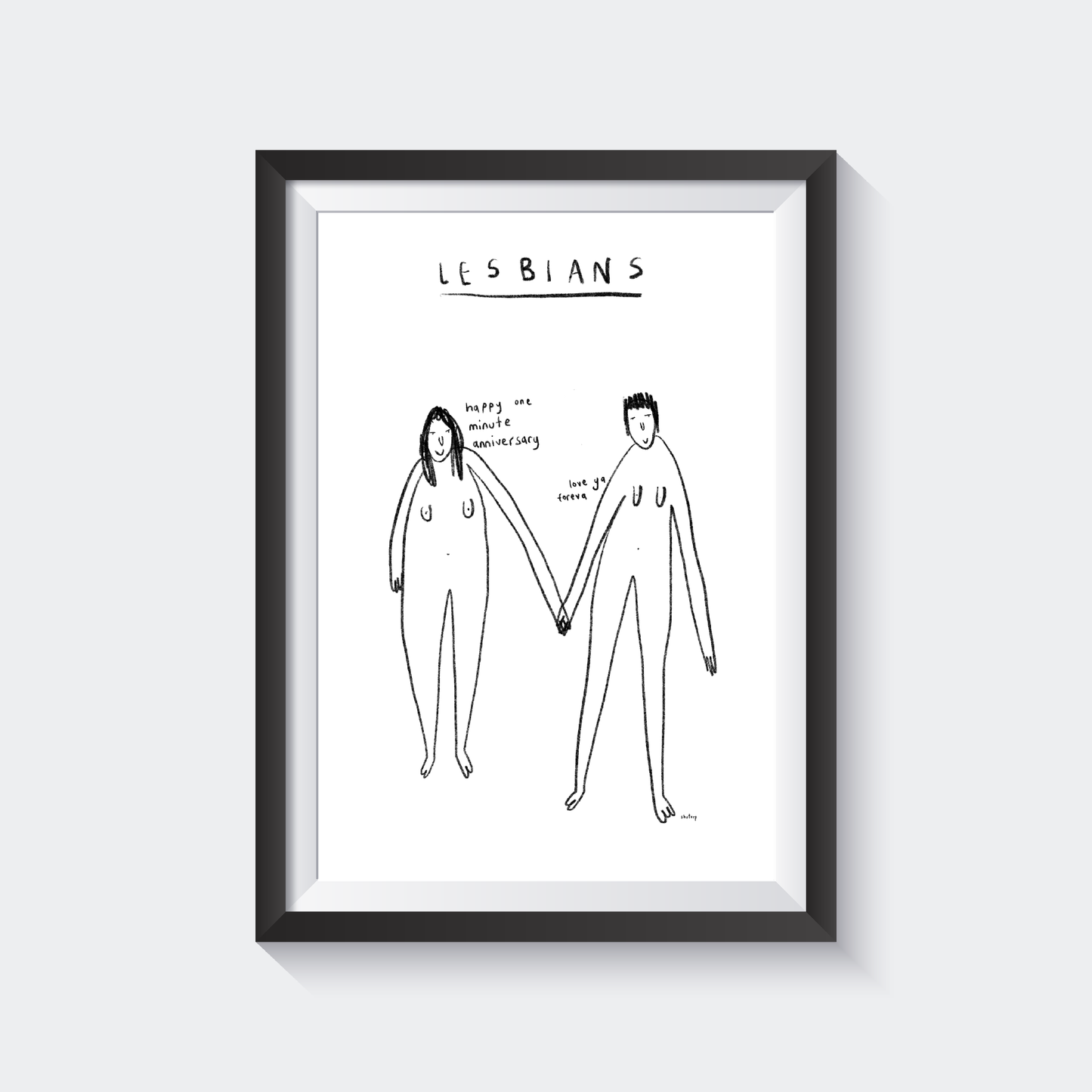 Lesbian Anniversary Funny Fine Art Print